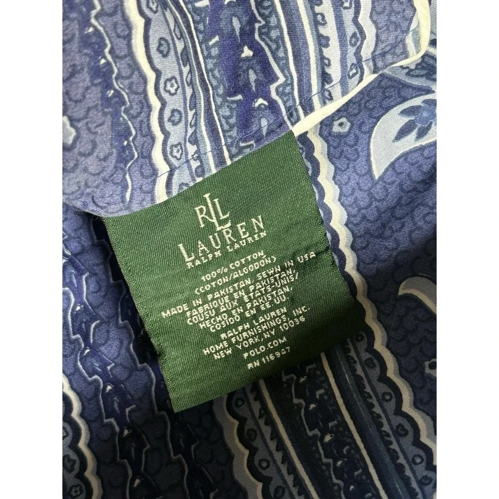 Ralph Lauren Putney Blue Paisley Full/Queen Comforter 100% Cotton Bedspread
